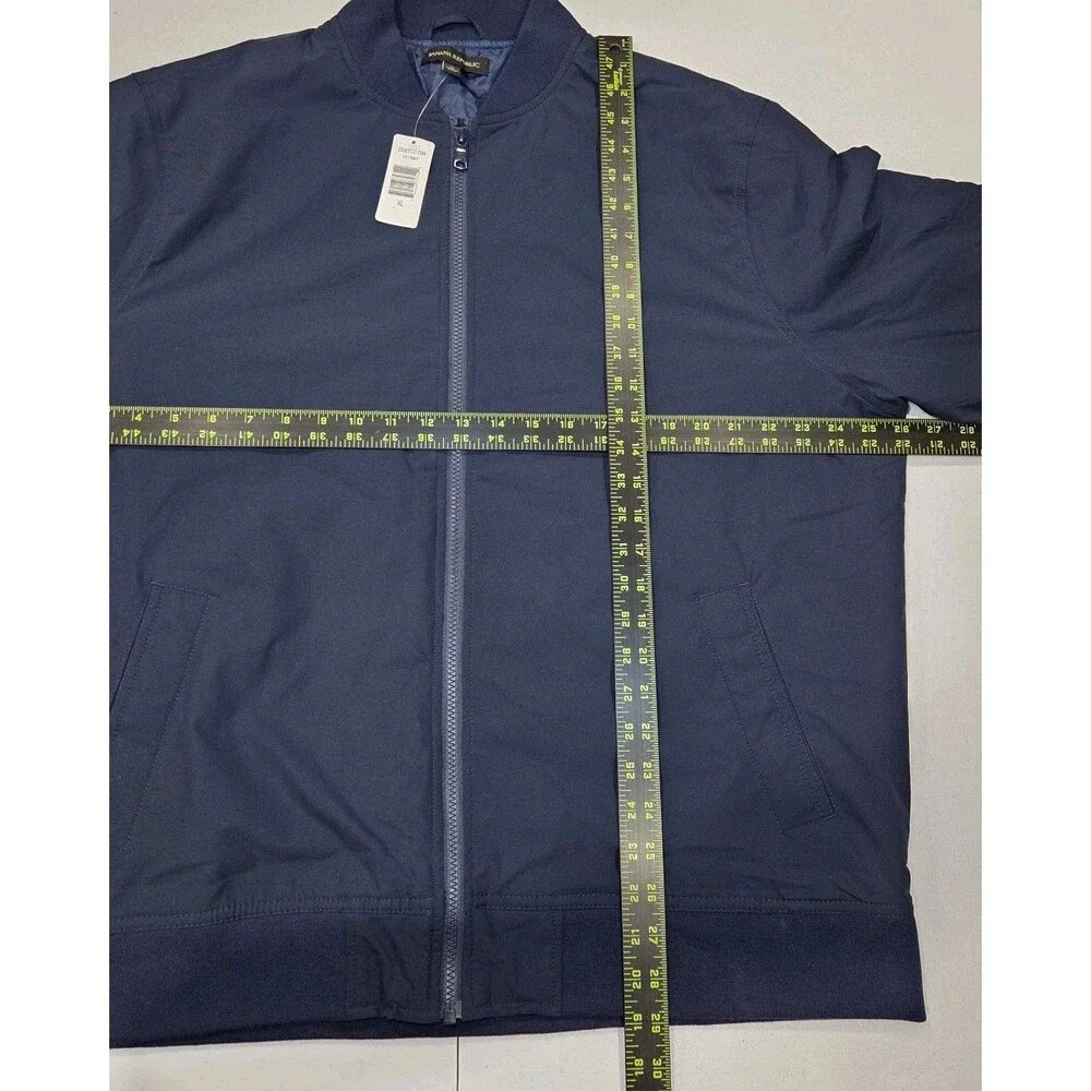 Banana Republic Men’s Bomber Jacket, Blue, XL‎